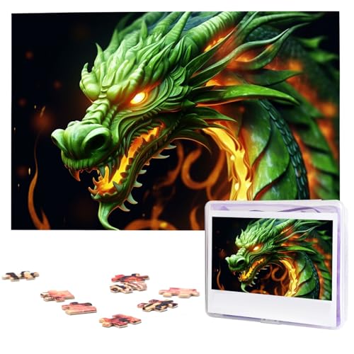 Puzzle mit 1000 Teilen – Chinesischer Drache Puzzles für Erwachsene, herausforderndes Puzzle, personalisiertes Bild, Puzzle, Holzpuzzle, 74,9 x 50 cm Puzzle mit 1000 Teilen – Chinesischer Drache Puzzles für Erwachsene, herausforderndes Puzzle, personalisiertes Bild, Puzzle, Holzpuzzle, 74,9 x 50 cm von Dwrepo