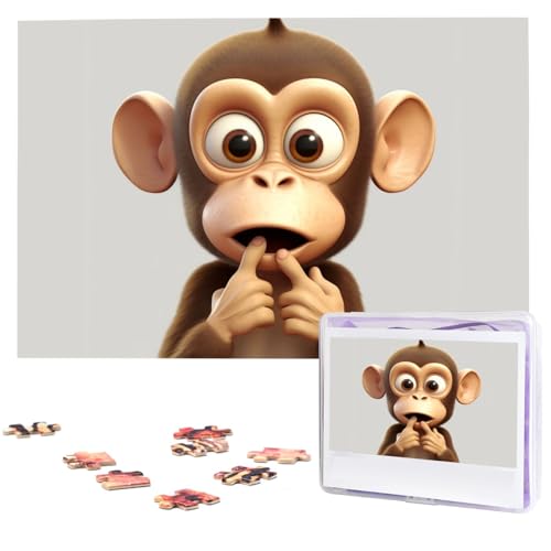 Puzzle mit 1000 Teilen – Der stille Affe Puzzles für Erwachsene, herausforderndes Puzzle, personalisiertes Bildpuzzle, Holzpuzzle, 74,9 x 50 cm Puzzle mit 1000 Teilen – Der stille Affe Puzzles für Erwachsene, herausforderndes Puzzle, personalisiertes Bildpuzzle, Holzpuzzle, 74,9 x 50 cm von Dwrepo