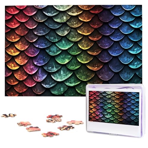 Puzzle mit 1000 Teilen – Drachen-Skala-Puzzles für Erwachsene, herausforderndes Puzzle, personalisiertes Bild, Holzpuzzle, 74,9 x 50 cm Puzzle mit 1000 Teilen – Drachen-Skala-Puzzles für Erwachsene, herausforderndes Puzzle, personalisiertes Bild, Holzpuzzle, 74,9 x 50 cm von Dwrepo