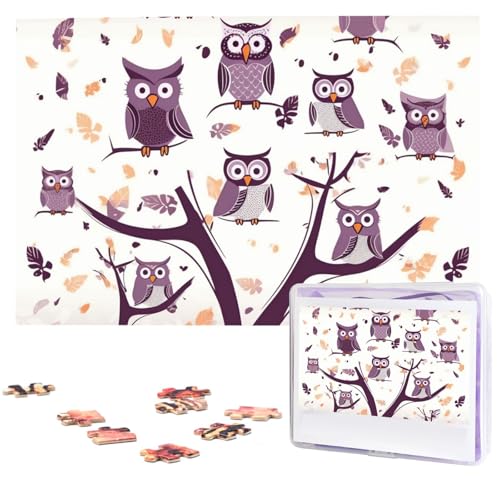 Puzzle mit 1000 Teilen – Eulen-Baumzweige Puzzles für Erwachsene, herausforderndes Puzzle, personalisiertes Bildpuzzle, Holzpuzzle, 74,9 x 50 cm Puzzle mit 1000 Teilen – Eulen-Baumzweige Puzzles für Erwachsene, herausforderndes Puzzle, personalisiertes Bildpuzzle, Holzpuzzle, 74,9 x 50 cm von Dwrepo