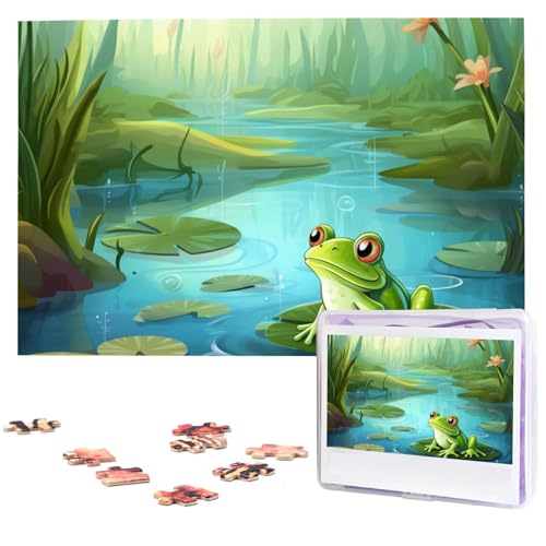 Puzzle mit 1000 Teilen – Frosch im Teich, Puzzles für Erwachsene, herausforderndes Puzzle, personalisiertes Bild, Holzpuzzle, 74,9 x 50 cm Puzzle mit 1000 Teilen – Frosch im Teich, Puzzles für Erwachsene, herausforderndes Puzzle, personalisiertes Bild, Holzpuzzle, 74,9 x 50 cm von Dwrepo