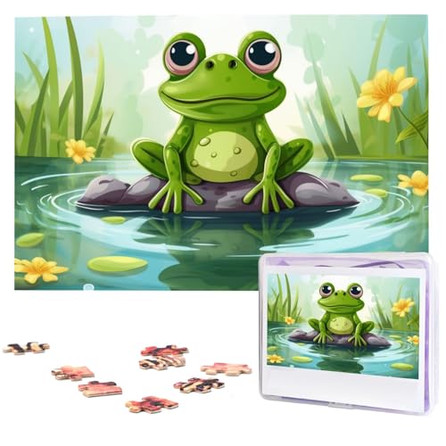 Puzzle mit 1000 Teilen – Frosch im Teich, Puzzles für Erwachsene, herausforderndes Puzzle, personalisiertes Bild, Holzpuzzle, 74,9 x 50 cm Puzzle mit 1000 Teilen – Frosch im Teich, Puzzles für Erwachsene, herausforderndes Puzzle, personalisiertes Bild, Holzpuzzle, 74,9 x 50 cm von Dwrepo