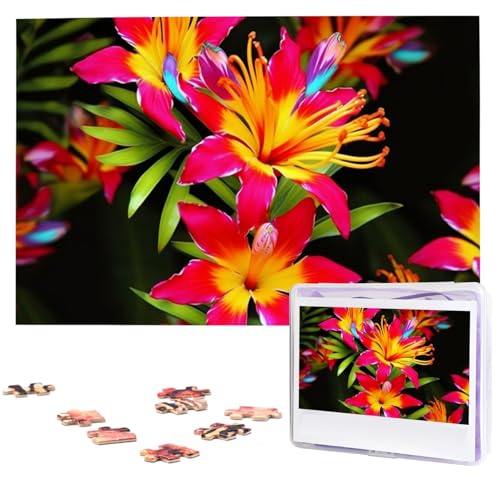 Puzzle mit 1000 Teilen – Hawaiianische bunte Blumenpuzzles für Erwachsene, anspruchsvolles Puzzle, personalisiertes Bild, Puzzle, Holzpuzzle, 74,9 x 50 cm Puzzle mit 1000 Teilen – Hawaiianische bunte Blumenpuzzles für Erwachsene, anspruchsvolles Puzzle, personalisiertes Bild, Puzzle, Holzpuzzle, 74,9 x 50 cm von Dwrepo