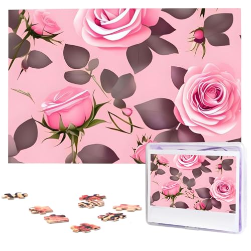 Puzzle mit 1000 Teilen – Hübsche Rosen Puzzles für Erwachsene, herausforderndes Puzzle, personalisiertes Bildpuzzle, Holzpuzzle, 74,9 x 50 cm Puzzle mit 1000 Teilen – Hübsche Rosen Puzzles für Erwachsene, herausforderndes Puzzle, personalisiertes Bildpuzzle, Holzpuzzle, 74,9 x 50 cm von Dwrepo