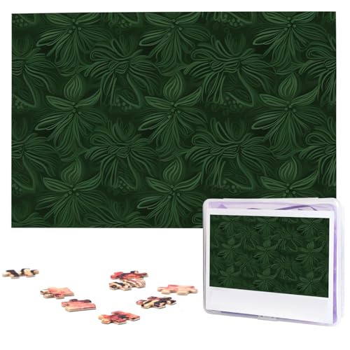 Puzzle mit 1000 Teilen – Hunter Green Floral Petals Pattern Puzzles für Erwachsene, anspruchsvolles Puzzle, personalisiertes Bild, Puzzle, Holzpuzzle, 74,9 x 50 cm Puzzle mit 1000 Teilen – Hunter Green Floral Petals Pattern Puzzles für Erwachsene, anspruchsvolles Puzzle, personalisiertes Bild, Puzzle, Holzpuzzle, 74,9 x 50 cm von Dwrepo