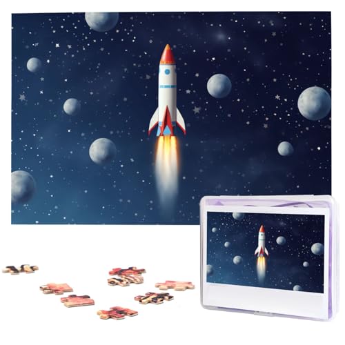 Puzzle mit 1000 Teilen – Rakete im Weltraum Puzzles für Erwachsene, herausforderndes Puzzle, personalisiertes Bild, Holzpuzzle, 74,9 x 50 cm Puzzle mit 1000 Teilen – Rakete im Weltraum Puzzles für Erwachsene, herausforderndes Puzzle, personalisiertes Bild, Holzpuzzle, 74,9 x 50 cm von Dwrepo