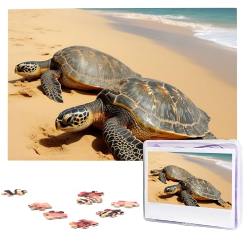 Puzzle mit 1000 Teilen – Schildkröten am Strand Puzzles für Erwachsene, herausforderndes Puzzle, personalisiertes Bild, Holzpuzzle, 74,9 x 50 cm Puzzle mit 1000 Teilen – Schildkröten am Strand Puzzles für Erwachsene, herausforderndes Puzzle, personalisiertes Bild, Holzpuzzle, 74,9 x 50 cm von Dwrepo