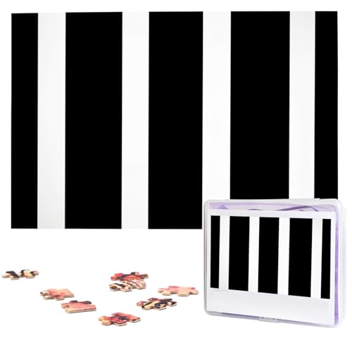 Puzzle mit 1000 Teilen – Streifen schwarz-weiß Puzzles für Erwachsene, herausforderndes Puzzle, personalisiertes Bild, Puzzle, Holzpuzzle, 74,9 x 50 cm Puzzle mit 1000 Teilen – Streifen schwarz-weiß Puzzles für Erwachsene, herausforderndes Puzzle, personalisiertes Bild, Puzzle, Holzpuzzle, 74,9 x 50 cm von Dwrepo