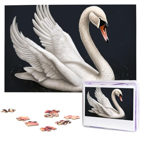 Puzzle mit 1000 Teilen – Weißer Schwan Puzzles für Erwachsene, herausforderndes Puzzle, personalisiertes Bildpuzzle, Holzpuzzle, 74,9 x 50 cm Puzzle mit 1000 Teilen – Weißer Schwan Puzzles für Erwachsene, herausforderndes Puzzle, personalisiertes Bildpuzzle, Holzpuzzle, 74,9 x 50 cm von Dwrepo
