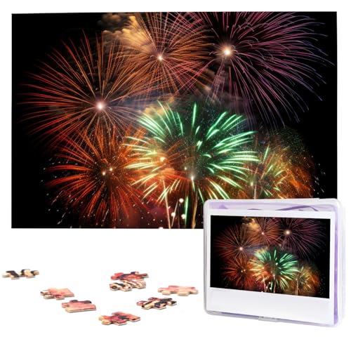 Puzzle mit 1000 Teilen – herrliche Feuerwerk-Puzzles für Erwachsene, herausforderndes Puzzle, personalisiertes Bildpuzzle, Holzpuzzle, 74,9 x 50 cm Puzzle mit 1000 Teilen – herrliche Feuerwerk-Puzzles für Erwachsene, herausforderndes Puzzle, personalisiertes Bildpuzzle, Holzpuzzle, 74,9 x 50 cm von Dwrepo