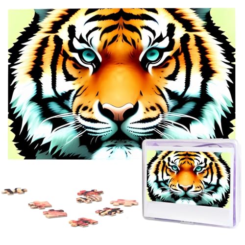 Puzzle mit 1000 Teilen – kleiner dicker Tigerkopf, Puzzles für Erwachsene, herausforderndes Puzzle, personalisiertes Bildpuzzle, Holzpuzzle, 74,9 x 50 cm Puzzle mit 1000 Teilen – kleiner dicker Tigerkopf, Puzzles für Erwachsene, herausforderndes Puzzle, personalisiertes Bildpuzzle, Holzpuzzle, 74,9 x 50 cm von Dwrepo