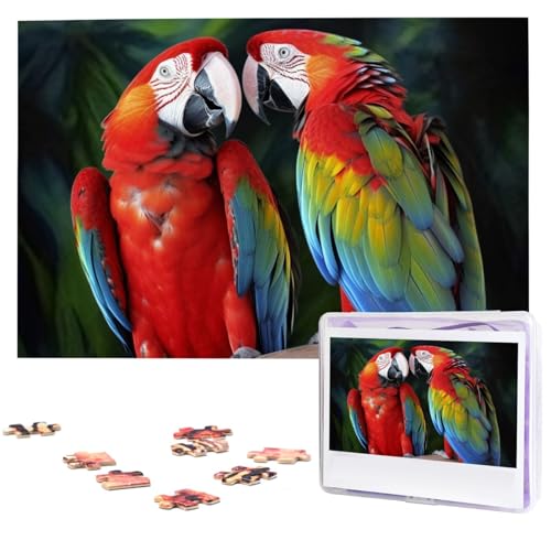 Puzzle mit 1000 Teilen – zweifarbige Papageien-Puzzles für Erwachsene, herausforderndes Puzzle, personalisiertes Bild, Holzpuzzle, 74,9 x 50 cm Puzzle mit 1000 Teilen – zweifarbige Papageien-Puzzles für Erwachsene, herausforderndes Puzzle, personalisiertes Bild, Holzpuzzle, 74,9 x 50 cm von Dwrepo