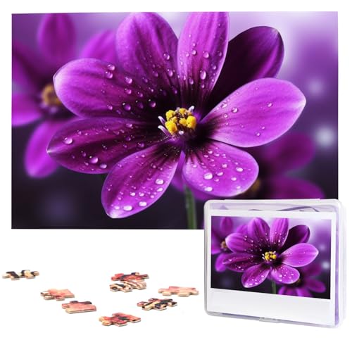 Puzzle mit 1000 Teilen: Lila Blumenpuzzles für Erwachsene, herausforderndes Puzzle, personalisiertes Bildpuzzle, Holzpuzzle, 74,9 x 50 cm Puzzle mit 1000 Teilen: Lila Blumenpuzzles für Erwachsene, herausforderndes Puzzle, personalisiertes Bildpuzzle, Holzpuzzle, 74,9 x 50 cm von Dwrepo