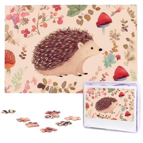 Puzzle mit 1000 Teilen: Schöne Igel-Puzzles für Erwachsene, herausforderndes Puzzle, personalisiertes Bild, Holzpuzzle, 74,9 x 50 cm Puzzle mit 1000 Teilen: Schöne Igel-Puzzles für Erwachsene, herausforderndes Puzzle, personalisiertes Bild, Holzpuzzle, 74,9 x 50 cm von Dwrepo