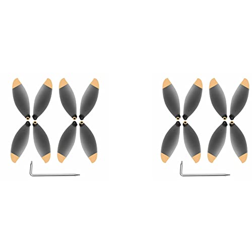 Dxoniislh 16 Stücke Propeller Requisiten für Papagei Anafi Drone Blatt Flügel Fan Zubehör (Schwarz und Gold) von Dxoniislh