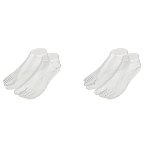 Dxoniislh 2 Paar Weibliche Fuesse Schaufensterpuppe Thong Stil Fuss Modell Fuer Sandale Schuh Socke Schmuck Display - Transparent von Dxoniislh