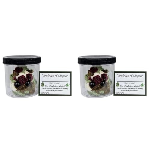 Dxoniislh 2X Adopt A Weed Plüschtier, Jar Lustiges Plüsch Schreibtischzubehör B von Dxoniislh