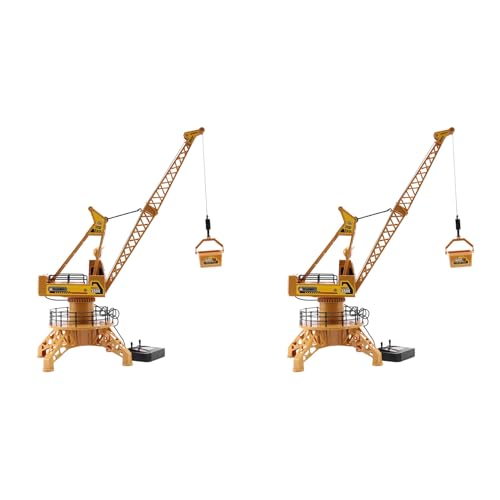 Dxoniislh 2X Rc Fern Bedienung Simulation Kran BAU Spielzeug Rc Kran Rc Modell Spielzeug 360 Grad Drehen Geburtstags Geschenke von Dxoniislh