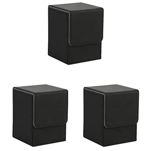 Dxoniislh 3X Karten Etui Deck Box Karten mit Hüllen Deck Spiel Box für Binder: 100+, Schwarz Dxoniislh 3X Karten Etui Deck Box Karten mit Hüllen Deck Spiel Box für Binder: 100+, Schwarz von Dxoniislh