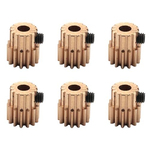 Dxoniislh 6 STÜCK Modell Auto 14 T Motor Getriebe 0,5 M R86044 Metall Ritzel für 86100 1:10 RC Autos ZubehöR von Dxoniislh