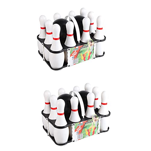 Dxoniislh Bowling-Set für Kinder und Erwachsene, 4 Bälle mit 20 Pins für Familie, Kinder und Erwachsene, 2 Stück Dxoniislh Bowling-Set für Kinder und Erwachsene, 4 Bälle mit 20 Pins für Familie, Kinder und Erwachsene, 2 Stück von Dxoniislh
