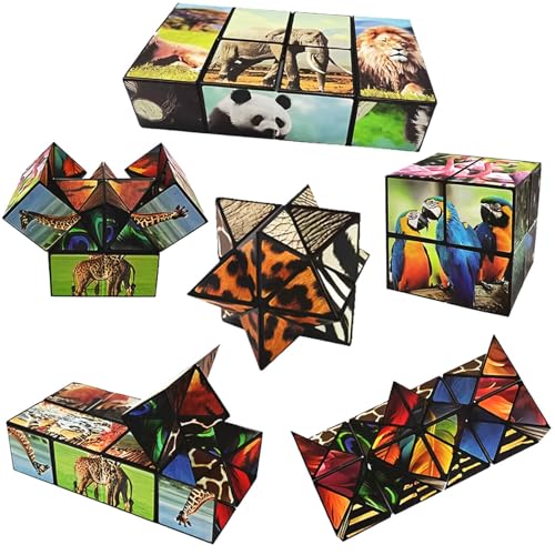 DxxD Cube Tierwürfe Zauberwürfel-Set, 2 in 1 Zauberwürfel Infinity, Magic Puzzle Cubes, Unendlichkeitswürfel Magische Puzzle Würfel für Kinder Erwachsene, Geschenke ab 4 5 6 7 8 9 Jahre Jungen Mädchen DxxD Cube Tierwürfe Zauberwürfel-Set, 2 in 1 Zauberwürfel Infinity, Magic Puzzle Cubes, Unendlichkeitswürfel Magische Puzzle Würfel für Kinder Erwachsene, Geschenke ab 4 5 6 7 8 9 Jahre Jungen Mädchen von DxxD