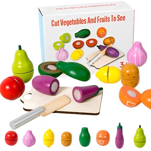 DxxD Kinderküche Spielküche Zubehör aus Holz, Holzspielzeug Küchenspielzeug Schneiden Obst Gemüse Lebensmittel, Kinderküche Rollenspiele Lernspielzeug Pädagogisches Geschenk für Kinder ab 3 4 5 Jahren DxxD Kinderküche Spielküche Zubehör aus Holz, Holzspielzeug Küchenspielzeug Schneiden Obst Gemüse Lebensmittel, Kinderküche Rollenspiele Lernspielzeug Pädagogisches Geschenk für Kinder ab 3 4 5 Jahren von DxxD
