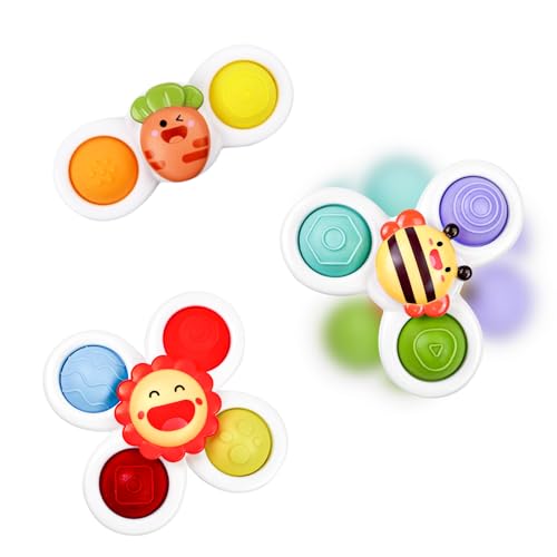 Dyaucwpo 3 Stück Badewannenspielzeug Ab 1 Jahr, Flugzeug Beschäftigung Kinder, Saugnapf Spielzeug Baby Silikon, Sensorik Spielzeug Baby Spinner Saugnapf, Baby Wasserspielzeug für die Badewanne Dyaucwpo 3 Stück Badewannenspielzeug Ab 1 Jahr, Flugzeug Beschäftigung Kinder, Saugnapf Spielzeug Baby Silikon, Sensorik Spielzeug Baby Spinner Saugnapf, Baby Wasserspielzeug für die Badewanne von Dyaucwpo
