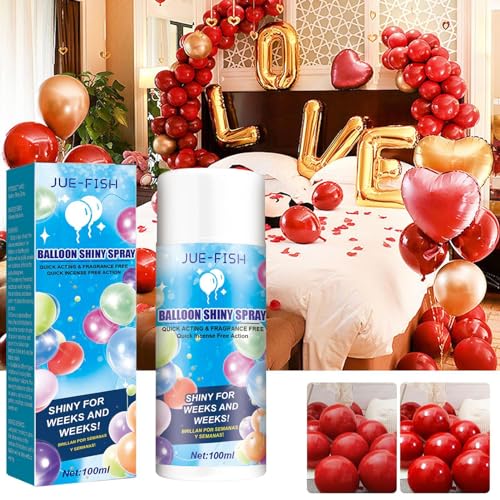 Dyeulget Ballon-Glitzerspray 100 ml | Latex-Ballon-Glanzspray | Lasting and Shine Balloon Brightener Spray für ein strahlendes Aussehen – dauerhafte Ergebnisse von Dyeulget