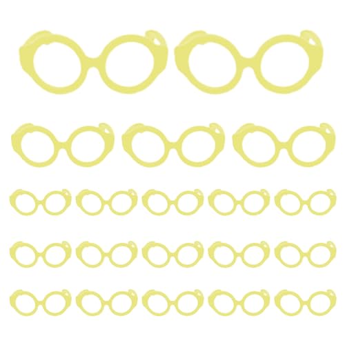 Dyeulget -Brille für Puppen, Puppenbrille | Linsenlose Dress-Up-Brille - 20 Stück kleine Brillen, Puppenbrillen, Puppen-Anzieh-Requisiten, Puppen-Kostüm-Zubehör von Dyeulget