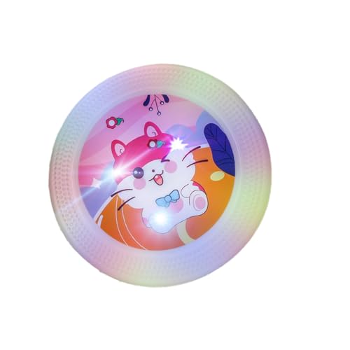 Dyeulget Flugscheibe,LED-Flugscheibe - Kinder Led Flying Disc,Beleuchteter Fliegender Ring, sanft leuchtendes, leichtes Scheibenspielzeug für den Hinterhof im Freien, Park von Dyeulget