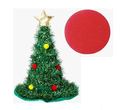 Weihnachtsbaum Hut,Grüner Filzhut Mit Goldenem Stern mit Clownnase,Erwachsene Gold Pailletten Weihnachtsmütze,Neuheit Spaß Urlaub Dekoration Kopfbedeckung,Unisex für Erwachsene,Einheitsgröße Weihnachtsbaum Hut,Grüner Filzhut Mit Goldenem Stern mit Clownnase,Erwachsene Gold Pailletten Weihnachtsmütze,Neuheit Spaß Urlaub Dekoration Kopfbedeckung,Unisex für Erwachsene,Einheitsgröße von Dyiouxin
