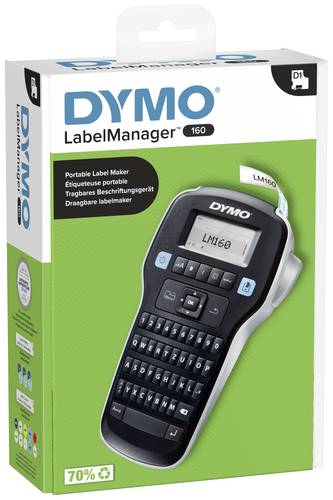 DYMO LabelManager 160 Beschriftungsgerät Geeignet für Schriftband: D1 6 mm, 9 mm, 12mm von Dymo