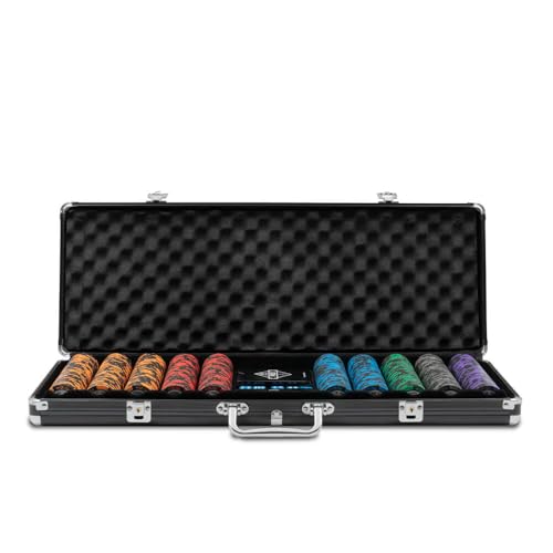Dynamic24 Premium Pokerkoffer 500 Chips 14g Pokerset aus Aluminium inkl. wasserfesten Karten, Würfel, Dealer, Small & Big Blind Casino Feeling für Zuhause Dynamic24 Premium Pokerkoffer 500 Chips 14g Pokerset aus Aluminium inkl. wasserfesten Karten, Würfel, Dealer, Small & Big Blind Casino Feeling für Zuhause von Dynamic24