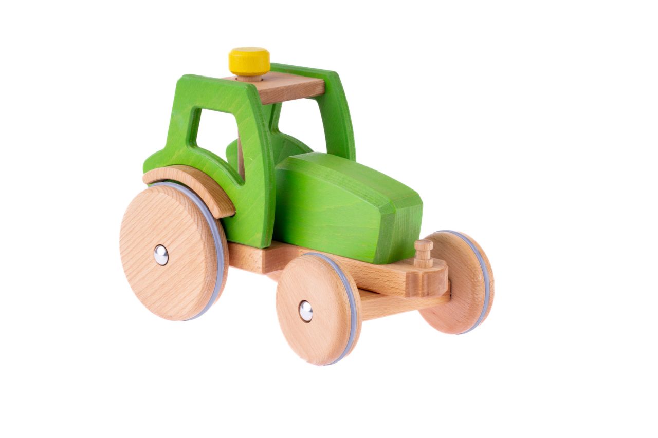 Holz Spielzeug Traktor ab 2 Jahren, Korbinian, grün, Dynamiko von Dynamiko