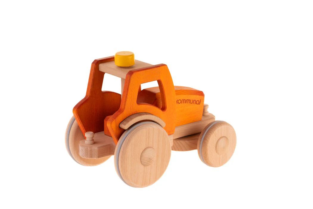Holzspielzeug Traktor ab 2 Jahren, Hans orange, Dynamiko von Dynamiko