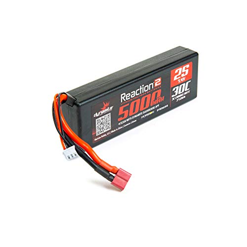 7.4V 5000mAh 2S 30C Reaction 2.0 Hardcase LiPo Battery: Deans von Dynamite