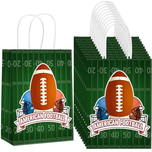 Dyrfolm 24 Stück Fußball-Partygeschenktüten, Fußball-Geschenktüten mit Griffen, Fußball-Papier-Leckerli-Tüten, Fußball-Party-Dekorationen für Geburtstag, Babyparty, Partyzubehör Dyrfolm 24 Stück Fußball-Partygeschenktüten, Fußball-Geschenktüten mit Griffen, Fußball-Papier-Leckerli-Tüten, Fußball-Party-Dekorationen für Geburtstag, Babyparty, Partyzubehör von Dyrfolm