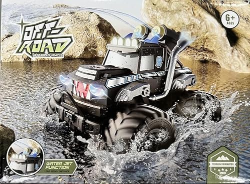 Dysaim Amphibienfahrzeug Ferngesteuertes Auto ab 6 7 8 9 10 12 Jahre, Blau RC Stunt Car von Dysaim