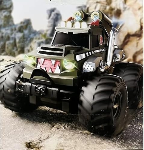 Dysaim Amphibienfahrzeug Ferngesteuertes Auto ab 6 7 8 9 10 12 Jahre, Grüner RC Stunt Car von Dysaim