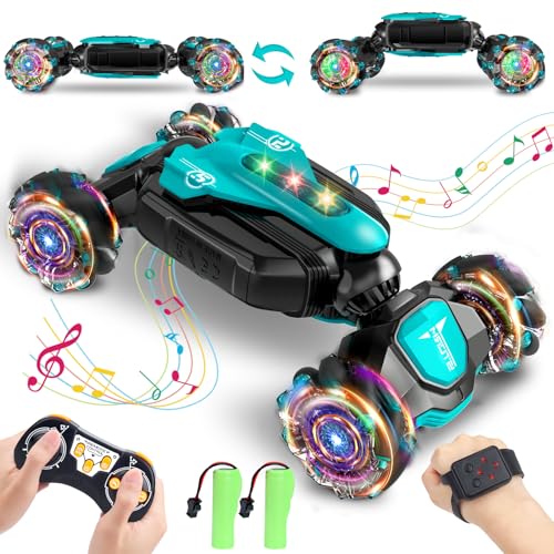 Dysaim Ferngesteuertes Auto ab 6 7 8 9 10 11 12 Jahre Junge Mädchen Weihnachten Geburtstags Geschenke Indoor & Outdoor 2,4 GHz RC Offroad Twist Stunt Car 2 Akku Musik Rennauto Handsteuerung Spielzeug Dysaim Ferngesteuertes Auto ab 6 7 8 9 10 11 12 Jahre Junge Mädchen Weihnachten Geburtstags Geschenke Indoor & Outdoor 2,4 GHz RC Offroad Twist Stunt Car 2 Akku Musik Rennauto Handsteuerung Spielzeug von Dysaim