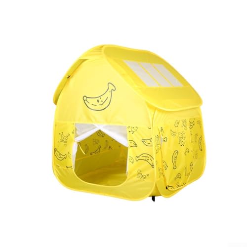 Kinder-Spielzelt mit hellem Bananenmuster, Netzvorhängen für Belüftung und geeignet für Indoor- und Outdoor-Aktivitäten, montiert mit flachem Stahldrahtrahmen Kinder-Spielzelt mit hellem Bananenmuster, Netzvorhängen für Belüftung und geeignet für Indoor- und Outdoor-Aktivitäten, montiert mit flachem Stahldrahtrahmen von DystopiaWorld