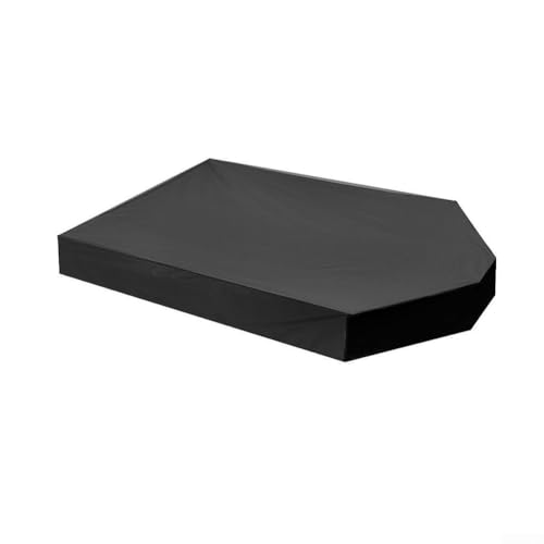 Sandkastenabdeckung, wasserdichte Sandkastenabdeckung, Oxford-Stoff, Schutzüberdachung, Bootsform, für Gartenboote, Spieltische, 160 x 113 x 22 cm (schwarz) von DystopiaWorld