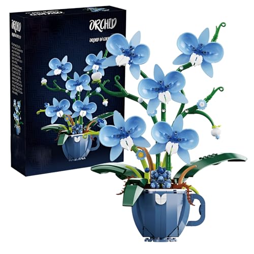 Blaue Orchidee Blume Bausteine Bausatz, Kaffeetasse künstliche Pflanze Spielzeug Baukasten, botanische Sammlung Modell für Home Décor, großes Geschenk für Geburtstag und Jahrestag für sie und ihn 3004 Blaue Orchidee Blume Bausteine Bausatz, Kaffeetasse künstliche Pflanze Spielzeug Baukasten, botanische Sammlung Modell für Home Décor, großes Geschenk für Geburtstag und Jahrestag für sie und ihn 3004 von DzirePada