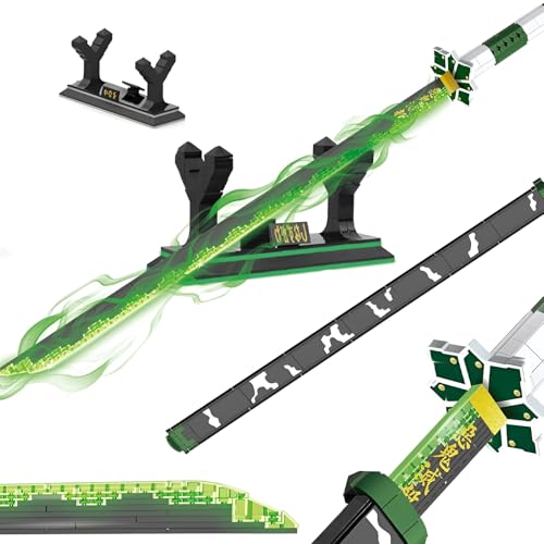Dämonentöter Schwert Bausteine Bausatz, 710 Stück Sanemi Schwert Baublock mit Scheide und Ständer, Anime Fan Cosplay Schwerter Katana Samurai Modell Spielzeug, Ideen Geschenke für Kinder Erwachsene(A) Dämonentöter Schwert Bausteine Bausatz, 710 Stück Sanemi Schwert Baublock mit Scheide und Ständer, Anime Fan Cosplay Schwerter Katana Samurai Modell Spielzeug, Ideen Geschenke für Kinder Erwachsene(A) von DzirePada