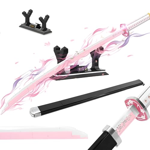 Dämonentöter Schwerter Bausteine Bausatz, 706Stück Tsuyuri Kanao Schwert Baukasten mit Scabbard Stand, Anime Fan Cosplay Schwert Katana Samurai Model Spielzeug, Ideen Geschenk für Kinder Erwachsene(D) Dämonentöter Schwerter Bausteine Bausatz, 706Stück Tsuyuri Kanao Schwert Baukasten mit Scabbard Stand, Anime Fan Cosplay Schwert Katana Samurai Model Spielzeug, Ideen Geschenk für Kinder Erwachsene(D) von DzirePada