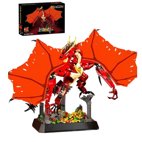 Drachen Bausteine Bausatz, 1736 Stück Magisches Tierisches Film Modell Spielzeug, Coole Tiere Modell Drachen Ziegel Kit, Sammlung oder Haus Büro Dekor und Ideen Geschenke für Fan Kinder Erwachsene Drachen Bausteine Bausatz, 1736 Stück Magisches Tierisches Film Modell Spielzeug, Coole Tiere Modell Drachen Ziegel Kit, Sammlung oder Haus Büro Dekor und Ideen Geschenke für Fan Kinder Erwachsene von DzirePada