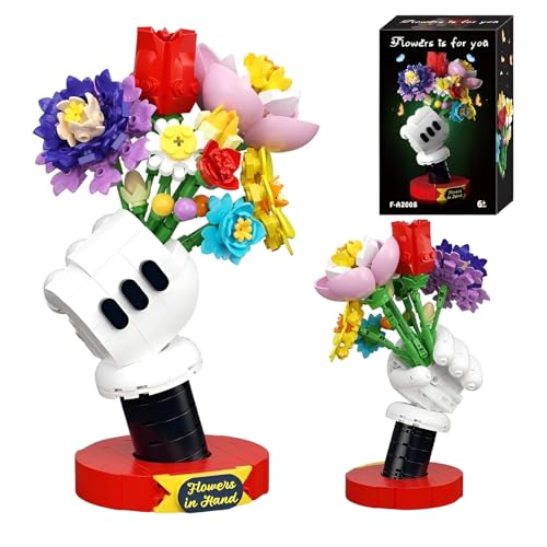 DzirePada Blumenstrauß Bausteine Bausatz mit Displayständer, Kreative Kunstblumen Bausteine Bausatz für Wohnkultur, Muttertag Aufmerksames Geschenk für Ihre Lieben DzirePada Blumenstrauß Bausteine Bausatz mit Displayständer, Kreative Kunstblumen Bausteine Bausatz für Wohnkultur, Muttertag Aufmerksames Geschenk für Ihre Lieben von DzirePada