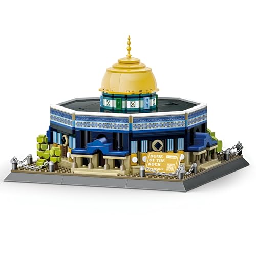 DzirePada Felsendom Bausteine Bausatz, 983 Teile Weltberühmtes Wahrzeichen Serie Modellspielzeug, Stadt Al-Aqsa Moschee Klemmbausteine Kit, Geschenkideen für Kinder Erwachsene von DzirePada