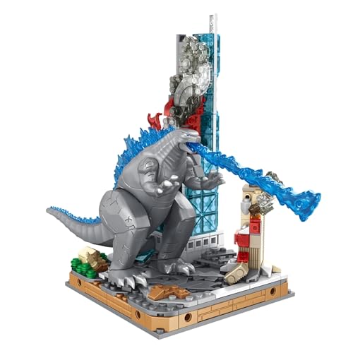 DzirePada Goodzill Figur Bausteine Bausatz, 493 Teile Kreative Film Dinosaurier Modell Spielzeug, STEM Tier Klammerblöcke Kit, Ideen Geschenke für Jungen Kinder Erwachsene von DzirePada
